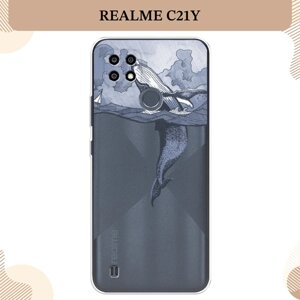 Силиконовый чехол "Два измерения" на Oppo Realme C21Y / Реалми C21Y, прозрачный