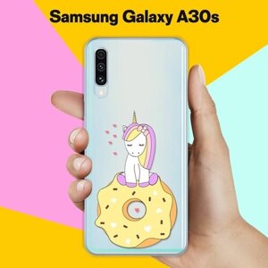 Силиконовый чехол Единорог на пончике на Samsung Galaxy A30s