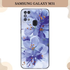 Силиконовый чехол "Фиолетовые цветки" на Samsung Galaxy M31 / Самсунг Галакси M31