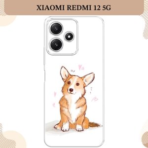Силиконовый чехол "Корги любовь" на Xiaomi Redmi 12 5G/Redmi 12R/Poco M6 Pro 5G / Редми 12 5G