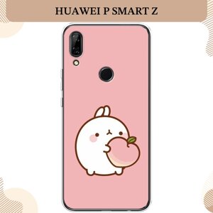 Силиконовый чехол "Кролик с персиком" на Huawei P Smart Z/Honor 9X / Хуавей P smart Z /Хонор 9Х