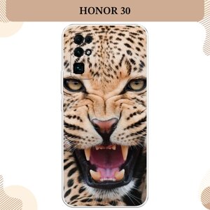 Силиконовый чехол "Леопард 3d" на Honor 30 / Хонор 30