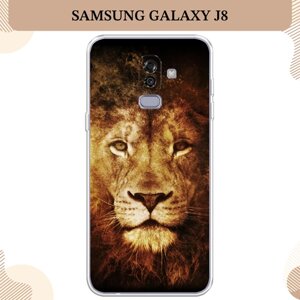 Силиконовый чехол "Лев" на Samsung Galaxy J8 / Самсунг Галакси J8