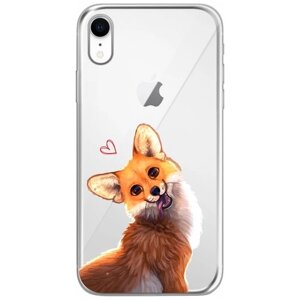 Силиконовый чехол Mcover для Apple iPhone XR с рисунком Красивая лиса