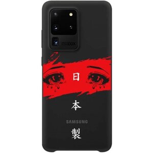 Силиконовый чехол Mcover для Samsung Galaxy S20 Ultra с рисунком Красно-белые глаза / аниме