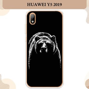 Силиконовый чехол "Медведь в ночи" на Huawei Y5 2019 / Хуавей Y5 2019