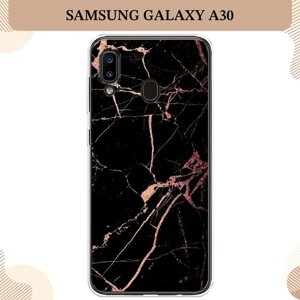 Силиконовый чехол "Мрамор розовое золото" на Samsung Galaxy A30/A20 / Самсунг Галакси A30/A20