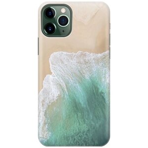 Силиконовый чехол на Apple iPhone 11 Pro Max / Эпл Айфон 11 Про Макс с рисунком "Лазурное море и песок"