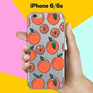 Силиконовый чехол на Apple iPhone 6/6s Апельсины / для Эпл Айфон 6/6с
