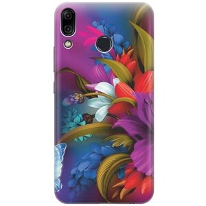 Силиконовый чехол на ASUS ZenFone 5Z (ZS620KL), Асус Зенфон 5 Зет с принтом "Фантастические цветы"