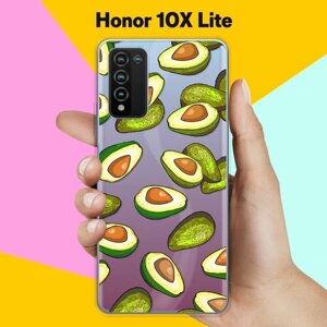 Силиконовый чехол на Honor 10X Lite Зеленые авокадо / для Хонор 10 икс Лайт