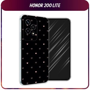 Силиконовый чехол на Honor 200 Lite / Хонор 200 Лайт "Чехол с сердечками"