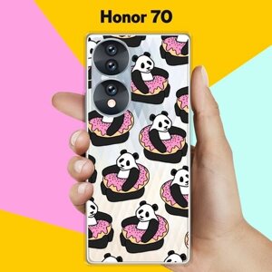 Силиконовый чехол на Honor 70 Панды / для Хонор 70
