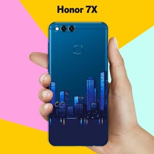 Силиконовый чехол на Honor 7X Город / для Хонор 7 Икс