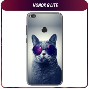 Силиконовый чехол на Honor 8 Lite / Хонор 8 Лайт "Космический кот"