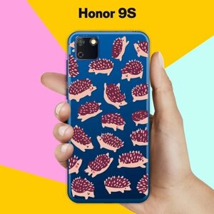 Силиконовый чехол на Honor 9S Узор из ежиков / для Хонор 9 эс