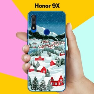 Силиконовый чехол на Honor 9X Рождественский пейзаж / для Хонор 9 Икс