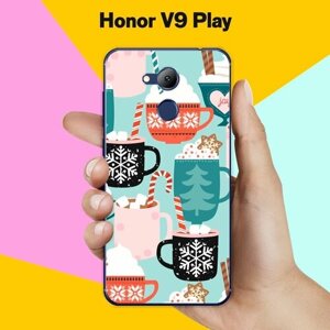 Силиконовый чехол на Honor V9 Play Узор новогодний / для Хонор Ви 9 Плэй