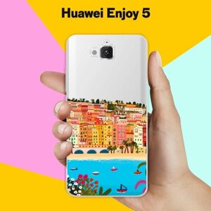 Силиконовый чехол на Huawei Enjoy 5 Пляж / для Хуавей Энжой 5