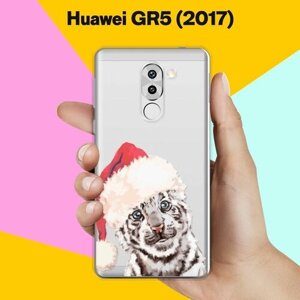 Силиконовый чехол на Huawei GR5 2017 Белый тигр / для Хуавей Джи Эр 5 2017