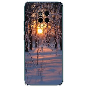 Силиконовый чехол на Huawei Mate 20 Pro / Хуавей Мате 20 Про "Зима 7"