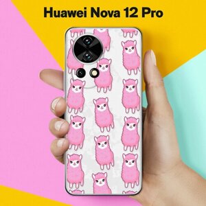 Силиконовый чехол на Huawei nova 12 Pro Ламы / для Хуавей нова 12 Про