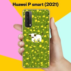 Силиконовый чехол на Huawei P smart 2021 Корова / для Хуавей Пи Смарт 2021