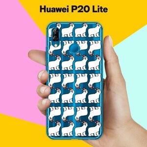 Силиконовый чехол на Huawei P20 Lite Белые медведи / для Хуавей П20 Лайт