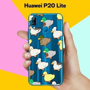 Силиконовый чехол на Huawei P20 Lite Утки / для Хуавей П20 Лайт