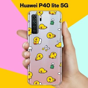 Силиконовый чехол на Huawei P40 lite 5G Утята / для Хуавей П40 Лайт 5 Джи