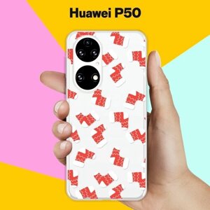Силиконовый чехол на Huawei P50 Узор Новый Год / для Хуавей П50