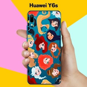Силиконовый чехол на Huawei Y6s Принцессы / для Хуавей У6с