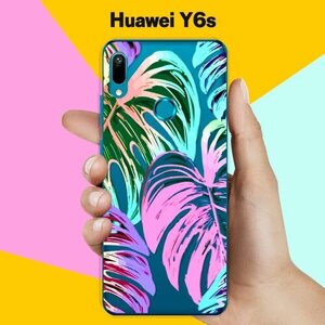 Силиконовый чехол на Huawei Y6s Яркая пальма / для Хуавей У6с