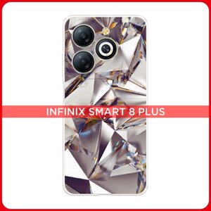 Силиконовый чехол на Infinix Smart 8 Plus / Инфиникс Смарт 8 Плюс Бриллианты