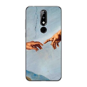 Силиконовый чехол на Nokia 5.1 Plus (X5) / Нокиа 5.1 Плюс Сотворение Адама