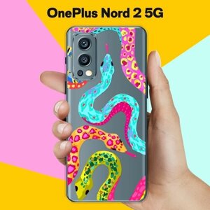 Силиконовый чехол на OnePlus Nord 2 5G Змеи / для ВанПлас Норд 2 5 Джи