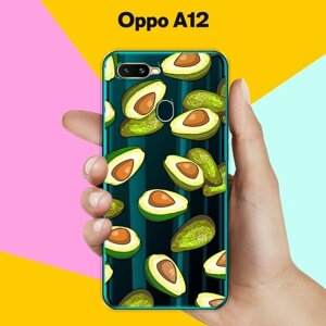 Силиконовый чехол на OPPO A12 Зеленые авокадо / для Оппо А12