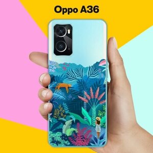 Силиконовый чехол на Oppo A36 Цветы 20 / для Оппо А36