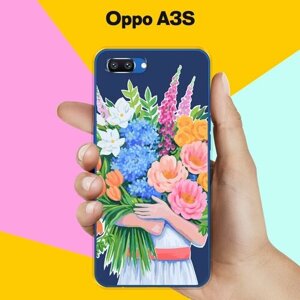 Силиконовый чехол на OPPO A3S Букет цветов / для Оппо А3с