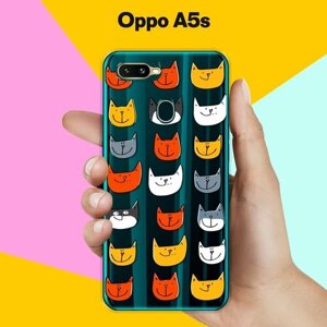 Силиконовый чехол на OPPO A5s Коты / для Оппо А5с