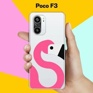 Силиконовый чехол на Poco F3 Фламинго / для Поко Ф3