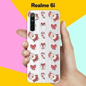 Силиконовый чехол на realme 6i Узор / для Реалми 6ай