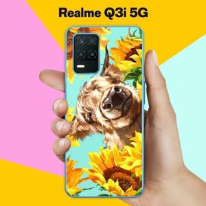 Силиконовый чехол на realme Q3i 5G Бык / для Реалми Ку 3 И 5 Джи