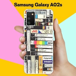 Силиконовый чехол на Samsung Galaxy A02s Кассеты / для Самсунг Галакси А02с