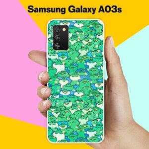 Силиконовый чехол на Samsung Galaxy A03s Лягушки / для Самсунг Галакси А03с