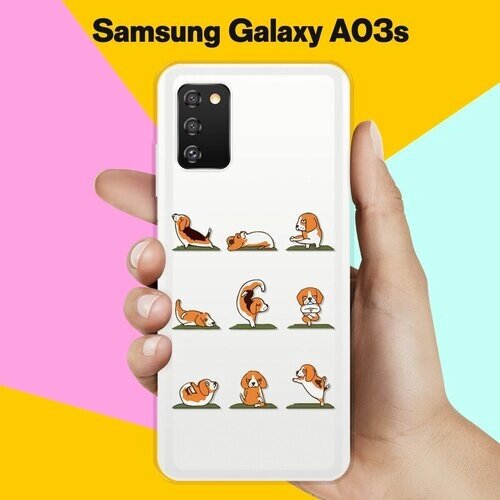 Силиконовый чехол на Samsung Galaxy A03s Зарядка от биглей / для Самсунг Галакси А03с