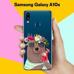 Силиконовый чехол на Samsung Galaxy A10s Медведь / для Самсунг Галакси 10с