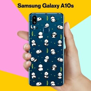 Силиконовый чехол на Samsung Galaxy A10s Панды / для Самсунг Галакси 10с