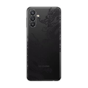 Силиконовый чехол на Samsung Galaxy A13 5G/A04s / Галакси A13 5G/A04s "Два китайских дракона", прозрачный