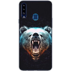 Силиконовый чехол на Samsung Galaxy A20s / Самсунг Галакси A20s Медведь